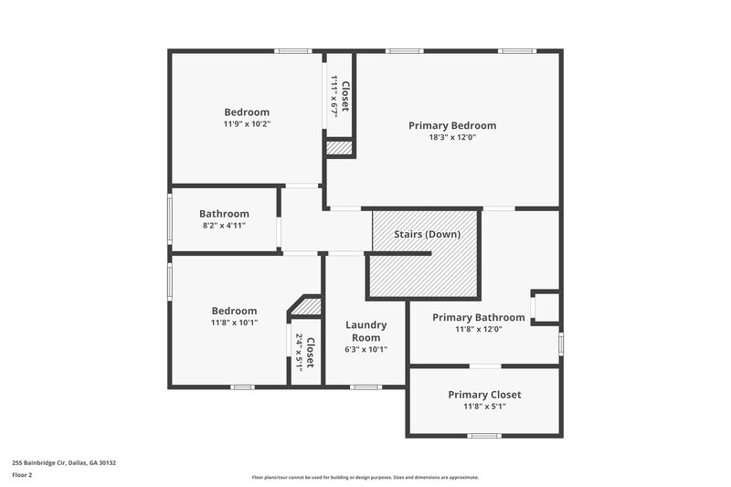 1,800/Mo, 255 Bainbridge Cir Dallas, GA 30132 Floor Plan View 3