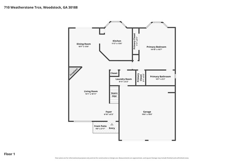 2,140/Mo, 710 Weatherstone Trce Woodstock, GA 30188 Floorplan View