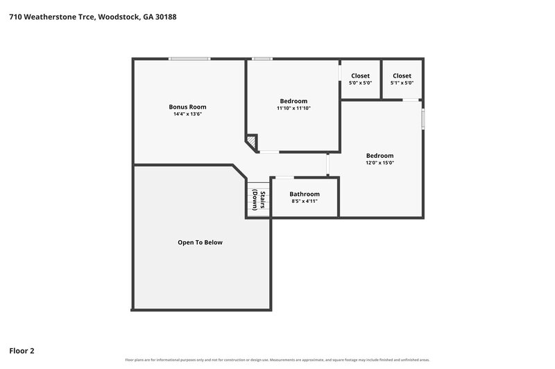 2,140/Mo, 710 Weatherstone Trce Woodstock, GA 30188 Floorplan View 2