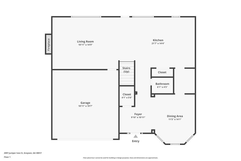 2,225/Mo, 2097 Juniper Ives Ct Grayson, GA 30017 Floor Plan View