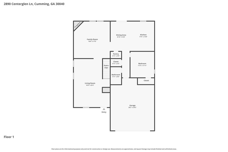 2,485/Mo, 2890 Centerglen Ln Cumming, GA 30040 Floor Plan View