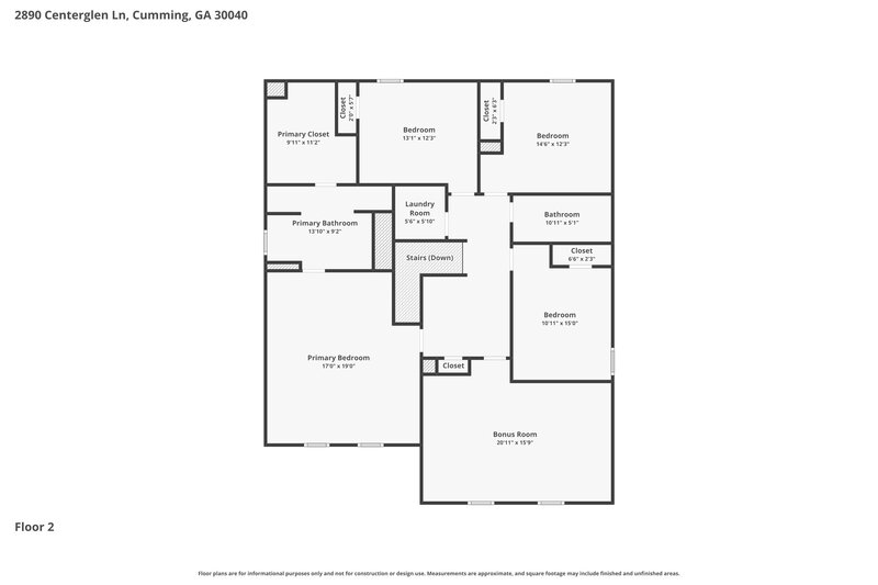 2,485/Mo, 2890 Centerglen Ln Cumming, GA 30040 Floor Plan View 2