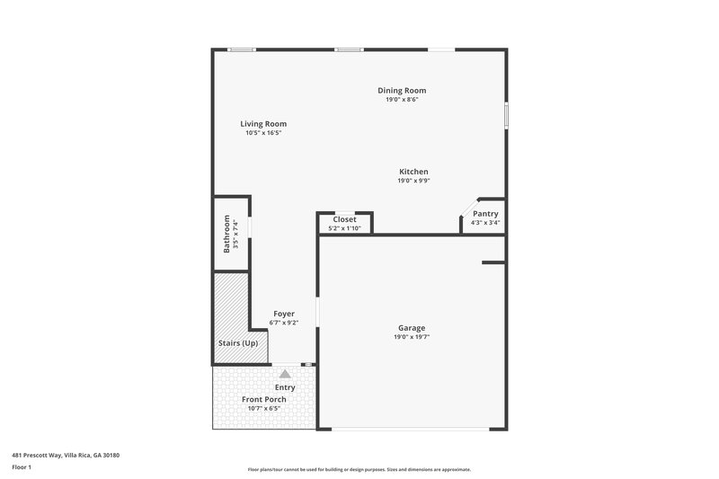1,770/Mo, 481 Prescott Way Villa Rica, GA 30180 Floor Plan View