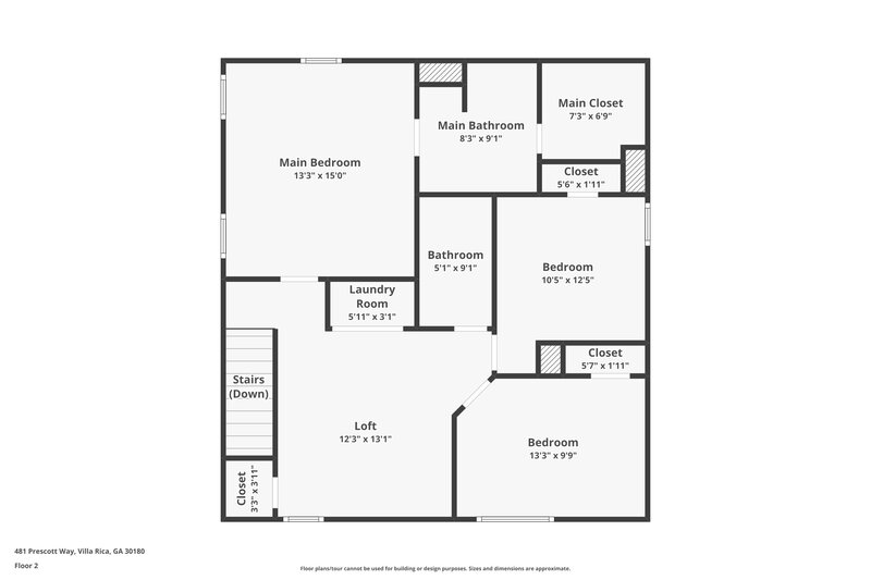 1,770/Mo, 481 Prescott Way Villa Rica, GA 30180 Floor Plan View 2