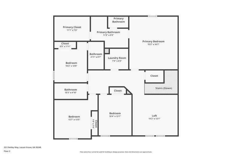 2,330/Mo, 221 Paisley Way Locust Grove, GA 30248 Floor Plan View 2