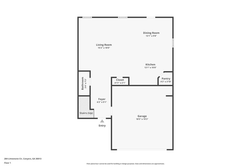 2,050/Mo, 284 Limestone Cir Conyers, GA 30013 Floor Plan View
