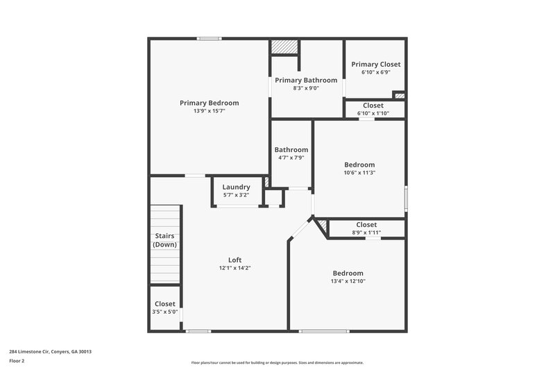 2,050/Mo, 284 Limestone Cir Conyers, GA 30013 Floor Plan View 2