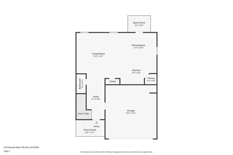 1,815/Mo, 473 Prescott Way Villa Rica, GA 30180 Floor Plan View