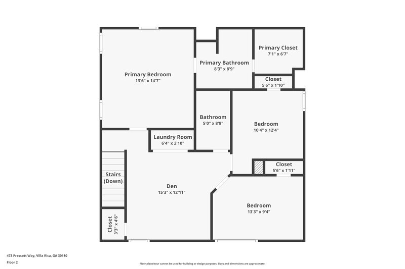 1,815/Mo, 473 Prescott Way Villa Rica, GA 30180 Floor Plan View 2