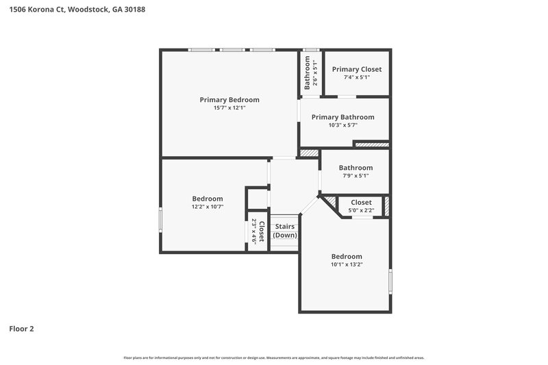 2,325/Mo, 1506 Korona Ct Woodstock, GA 30188 Floorplan View 2
