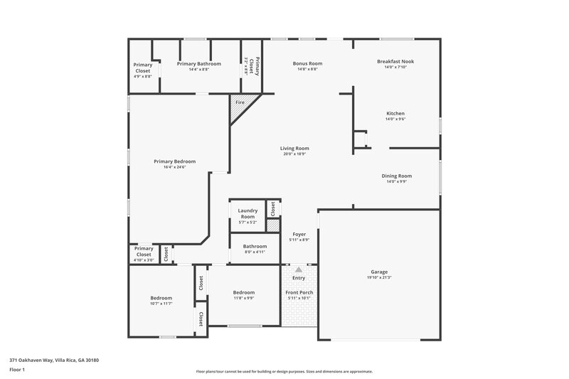 2,025/Mo, 371 Oakhaven Way Villa Rica, GA 30180 Floor Plan View