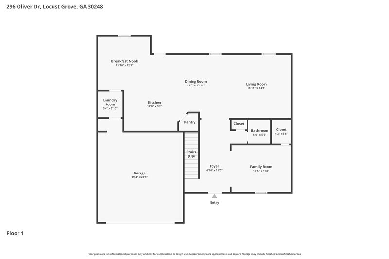 3,520/Mo, 296 Oliver Dr Locust Grove, GA 30248 Floorplan View