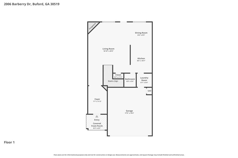 2,010/Mo, 2006 Barberry Dr Buford, GA 30519 Floor Plan View