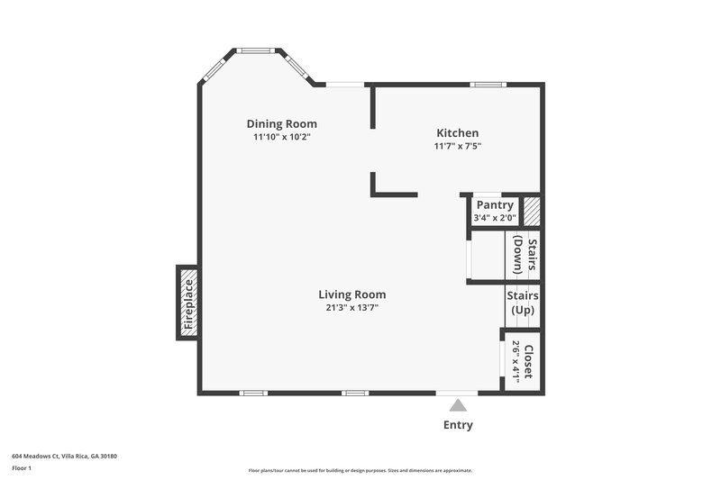 1,670/Mo, 604 Meadows Ct Villa Rica, GA 30180 Floor Plan View 2