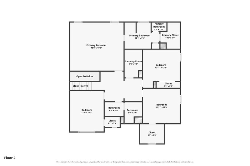 2,485/Mo, 1216 Nottley Dr Locust Grove, GA 30248 Floor Plan View 2