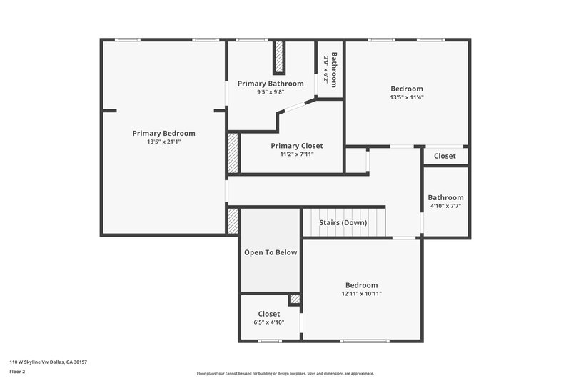 2,095/Mo, 110 West Skyline Vw Dallas, GA 30157 Floor Plan View 3