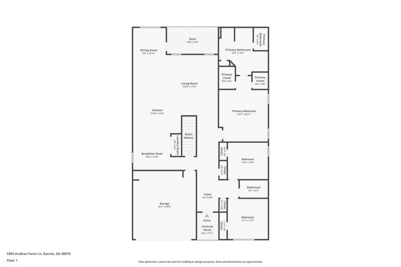 2,215/Mo, 3393 Arabian Farm Ln Dacula, GA 30019 Floorplan View