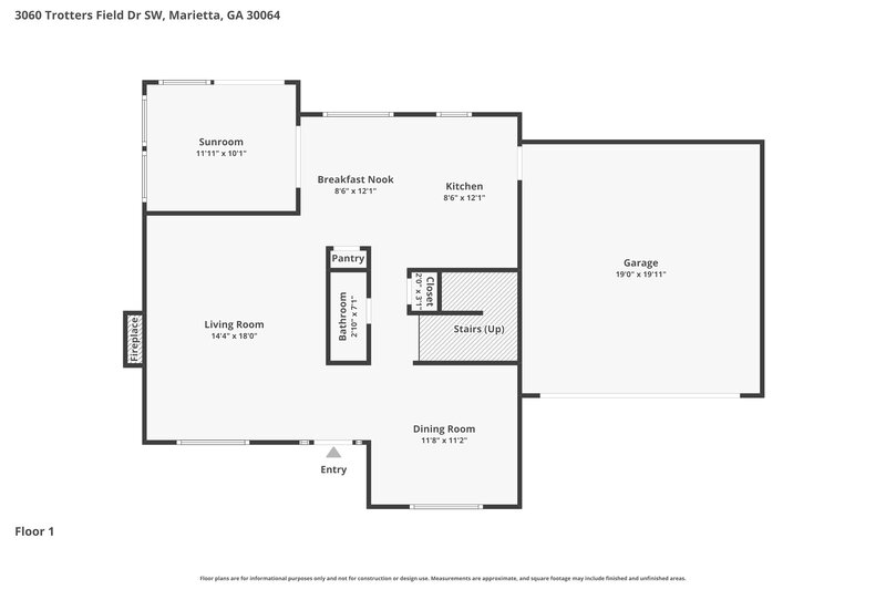 2,450/Mo, 3060 Trotters Field Dr SW Marietta, GA 30064 Floorplan View