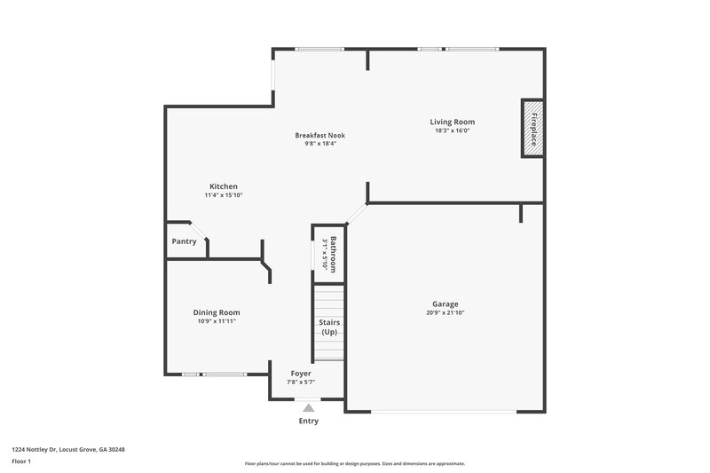 2,070/Mo, 1224 Nottley Dr Locust Grove, GA 30248 Floor Plan View