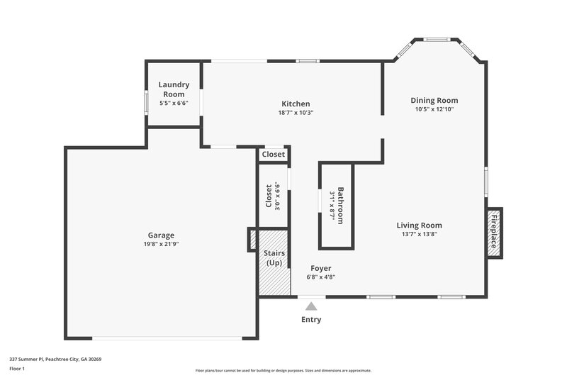 2,030/Mo, 337 Summer Pl Peachtree City, GA 30269 Floor Plan View