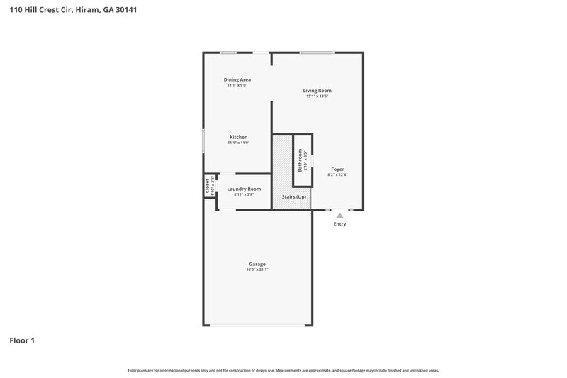 2,070/Mo, 110 Hillcrest Cir Hiram, GA 30141 Floor Plan View