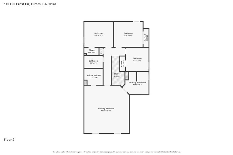 2,070/Mo, 110 Hillcrest Cir Hiram, GA 30141 Floor Plan View 2