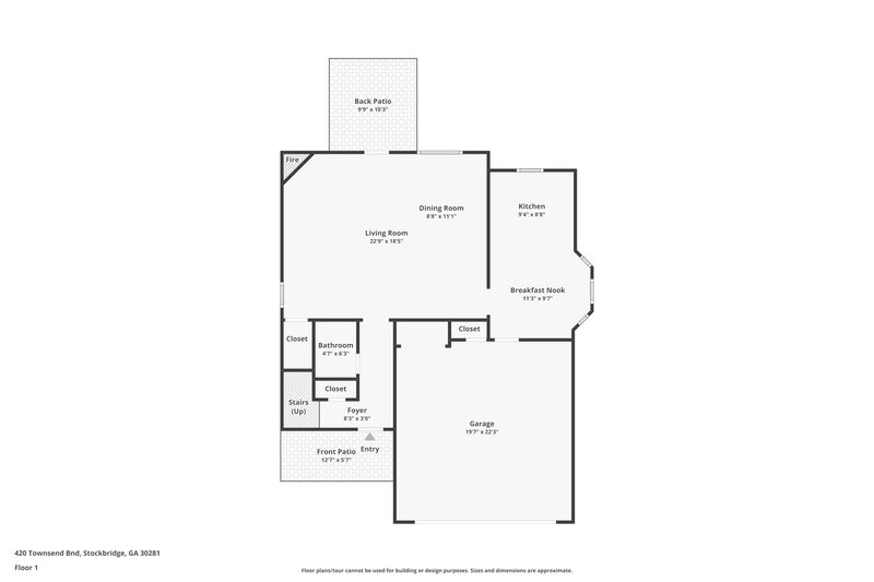1,835/Mo, 420 Townsend Bnd Stockbridge, GA 30281 Floor Plan View