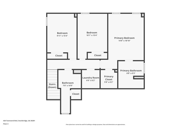 1,835/Mo, 420 Townsend Bnd Stockbridge, GA 30281 Floor Plan View 2