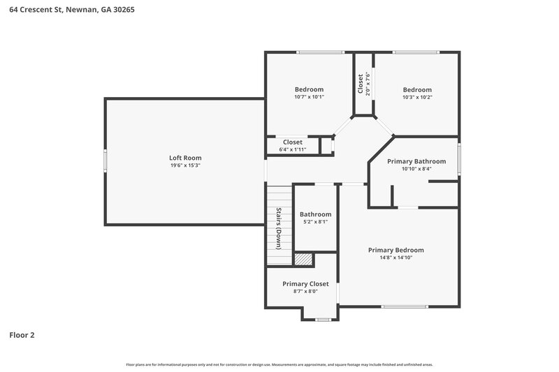 2,190/Mo, 64 Crescent St Newnan, GA 30265 Floor Plan View 2