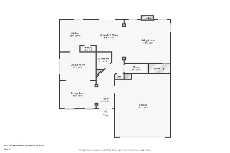 2,060/Mo, 3200 Cooper Woods Dr Loganville, GA 30052 Floor Plan View