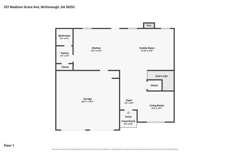2,400/Mo, 337 Madison Grace Ave McDonough, GA 30252 Floor Plan View