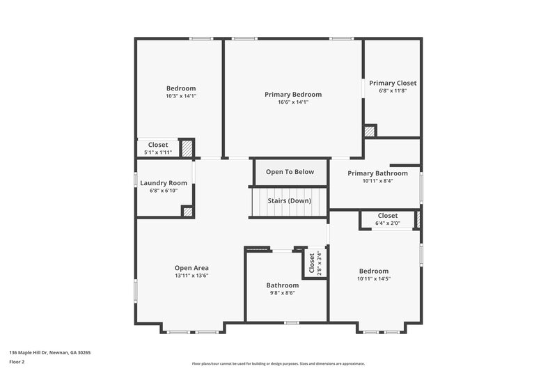 2,170/Mo, 136 Maple Hill Dr Newnan, GA 30265 Floor Plan View 2