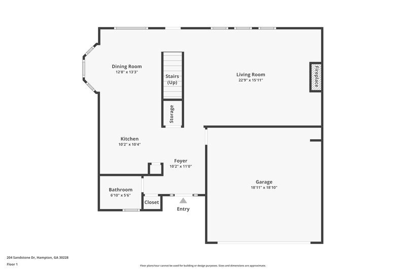 2,085/Mo, 204 Sandstone Dr Hampton, GA 30228 Floor Plan View