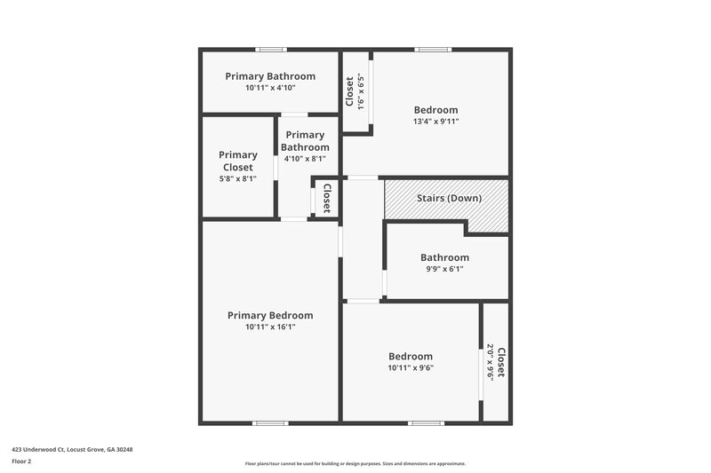 1,815/Mo, 423 Underwood Ct Locust Grove, GA 30248 Floorplan View 2