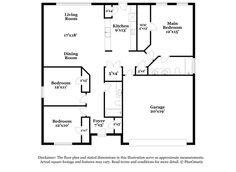 1,905/Mo, 162 High Point Way Hiram, GA 30141 Floorplan View
