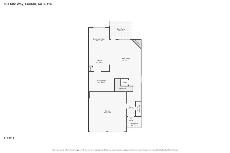 2,220/Mo, 803 Kite Way Canton, GA 30114 Floor Plan View