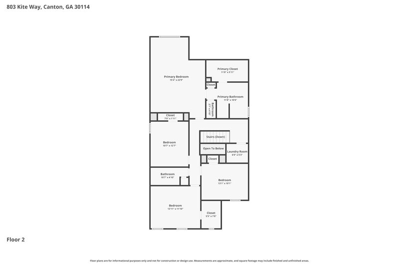 2,220/Mo, 803 Kite Way Canton, GA 30114 Floor Plan View 2