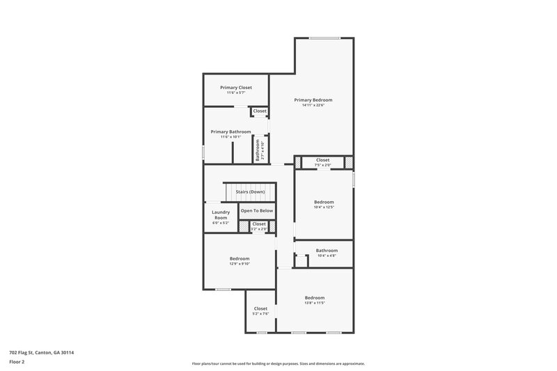 2,135/Mo, 702 Flag St Canton, GA 30114 Floor Plan View 2