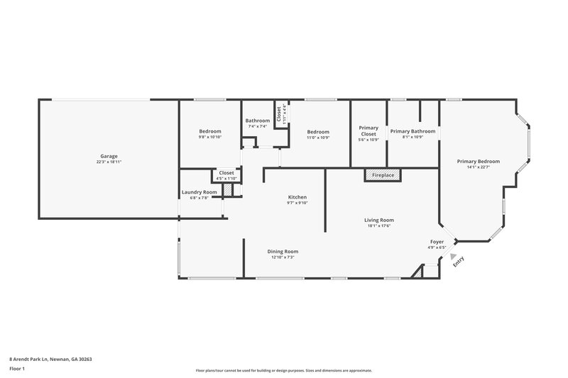 2,095/Mo, 8 Arendt Park Ln Newnan, GA 30263 Floor Plan View