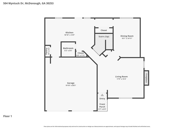 2,780/Mo, 504 Wyntuck Dr McDonough, GA 30253 Floor Plan View