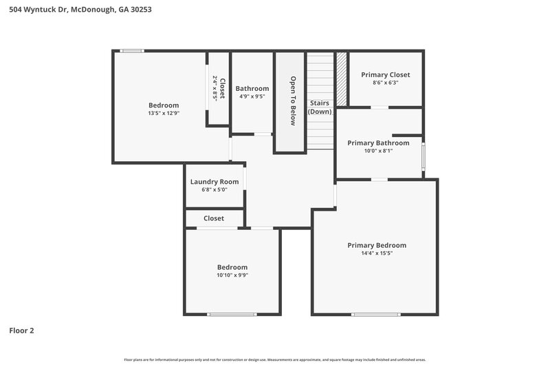 2,780/Mo, 504 Wyntuck Dr McDonough, GA 30253 Floor Plan View 2