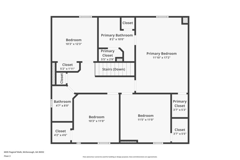 1,870/Mo, 6035 Flagstaf Walk McDonough, GA 30252 Floorplan View 2