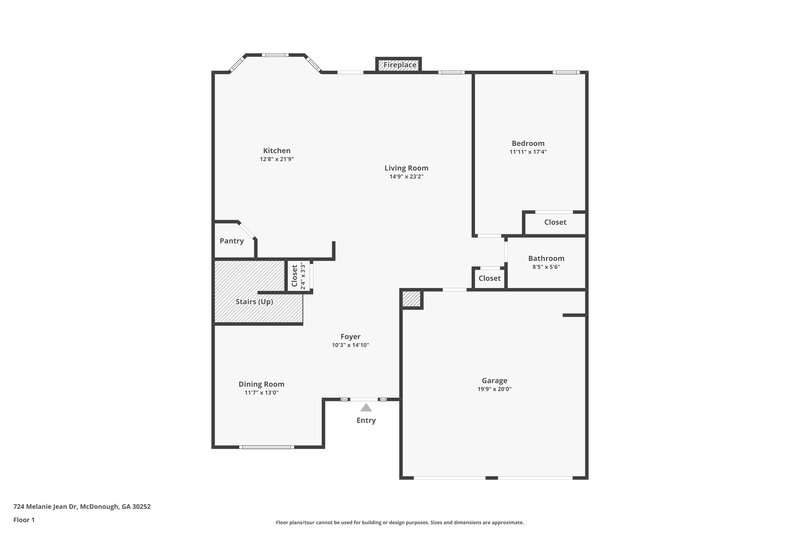 2,575/Mo, 724 Melanie Jean Dr McDonough, GA 30252 Floor Plan View