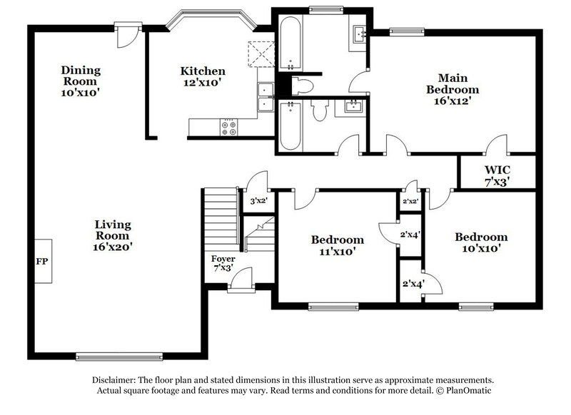 1,975/Mo, 7445 Hunters Ridge Dr Douglasville, GA 30134 Floorplan View