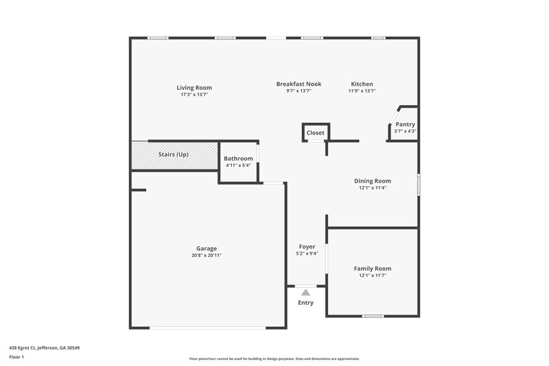 1,970/Mo, 428 Egret Ct Jefferson, GA 30549 Floor Plan View