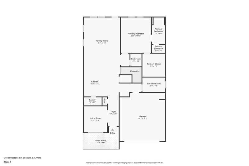 2,220/Mo, 268 Limestone Cir Conyers, GA 30013 Floor Plan View