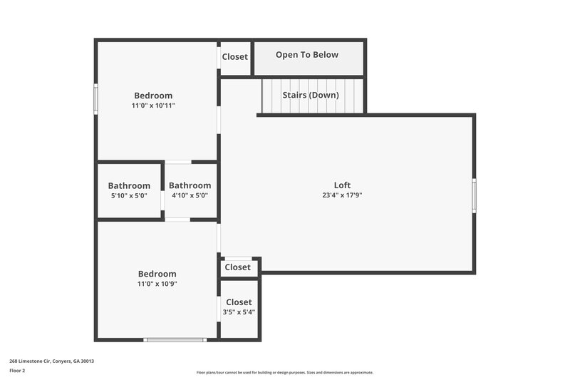 2,220/Mo, 268 Limestone Cir Conyers, GA 30013 Floor Plan View 2