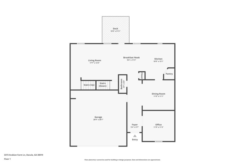 2,400/Mo, 3373 Arabian Farm Ln Dacula, GA 30019 Floorplan View