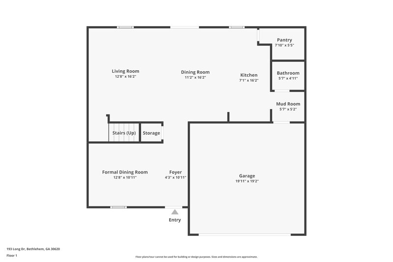 1,870/Mo, 193 Long Dr Bethlehem, GA 30620 Floor Plan View