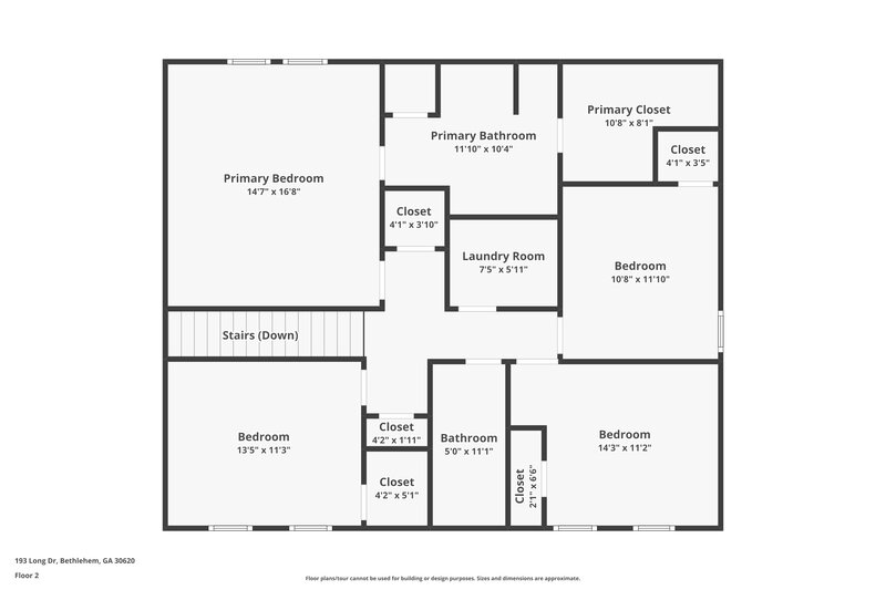 1,870/Mo, 193 Long Dr Bethlehem, GA 30620 Floor Plan View 2
